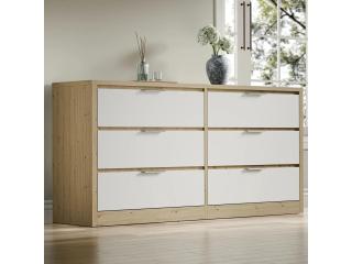 Skova Wide Six-Drawer Bedroom Chest