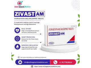 Zivast-AM Tablet (Amlodipine Besilate & Atorvastatin) | OnlineGenericMedicine