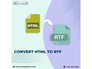 Upload and Convert Your HTML file into RTF with HTML - RTF Converter