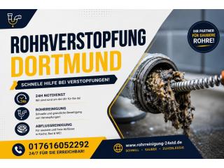 Rohrverstopfung Dortmund – 24h Hilfe vom Rohrreinigung Profi