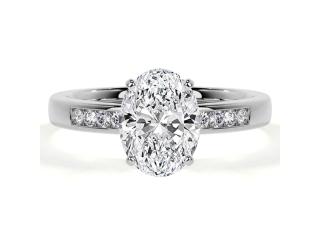 IGI Certified Oval Lab Diamond Women’s Engagement Rings 2.16cttw