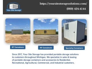 Weather-resistant commercial container storage units in Michigan