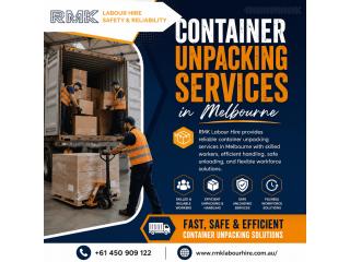 container unpacking services in Melbourne