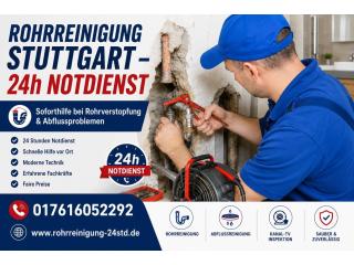Rohrreinigung Stuttgart – 24h Soforthilfe bei verstopften Rohren