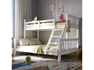 Triple Sleeper Bunk Bed, Single Over Double, 200cm x 146.5cm, Solid Wood, Detachable