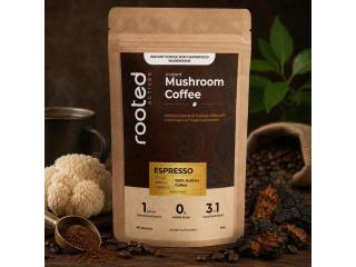 Rooted Actives Mushroom Coffee | Lion's Mane & Chaga