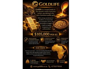 Refined gold and raw gold dust