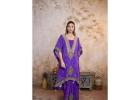 Designer Ethnic Kaftan Suit Purple Color