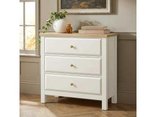Haven White Painted 3 Drawer Chest of Drawers
