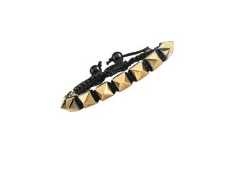 Original Golden Pyrite Pyramid Bracelet for Everyday Use