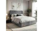 Grey Pluva Double Ottoman Bed With Full-Length Storage Bay