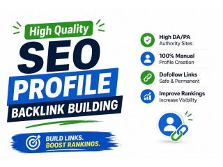 High quality SEO manual link building profile backlinks