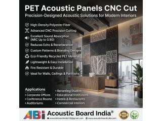 PET Acoustic Panels CNC Cut | Acoustic Board India®
