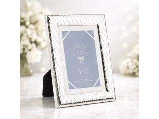 Elegant 5x7 Silver Photo Frame — Wedding & Bridal Favors