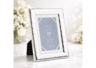 Elegant 5x7 Silver Photo Frame — Wedding & Bridal Favors