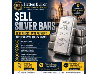 Sell Silver Bars in London - Get Top Prices Paid Today