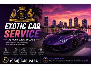 Where Elite Vehicles Receive Exotic Car Service in Fort Lauderdale