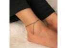 Buy Raw Pyrite Anklet from AstroGuruji – Natural Crystal Anklet