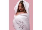 Luxury Pink Hooded Baby Towel for Newborns