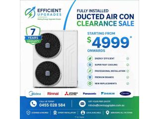 Ducted Air Conditioning Clearance Sale – From $4,999 Installed!