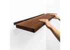 Long Floating Shelves in Mahogany Wood for Modern Home 