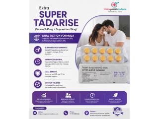 Extra Super Tadarise Tablet (Tadalafil 40mg + Dapoxetine 60mg)
