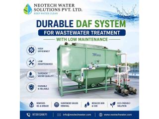 Durable DAF System for Wastewater Treatment with Low Maintenance