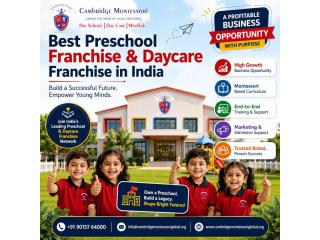 Best Preschool Franchise & Daycare Franchise in India | Montessori Playschool Opportunities