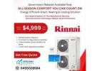 Government Rebates Available – Rinnai Smart Heating & Cooling