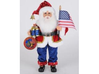Buy Exclusive Karen Didion Santa Statues for Patriotic Holiday Displays