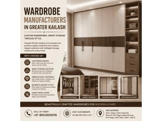 Customized Wardrobe Manufacturers in Greater Kailash for Elegant Bedrooms