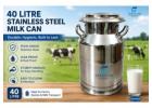 40 Litre Stainless Steel Milk Can – Food-Grade AISI 304 | Geeta Fab 