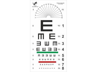 Tumbling E Eye Chart for Professional Vision Screening