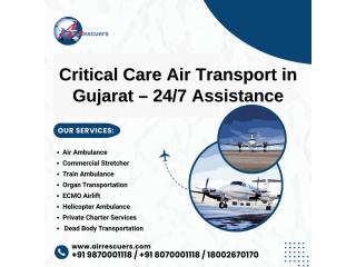 Critical Care Air Transport in Gujarat – 24/7 Assistance