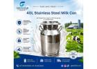 Buy 40 Litre Stainless Steel Milk Can at Best Price - Geeta Fab
