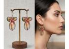 Buy Exclusive Handmade Artisan Earrings with Spiral Rainbow Design