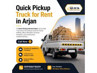 ???? Quick Pickup Truck for Rent in Arjan – Call: 00971586718209!