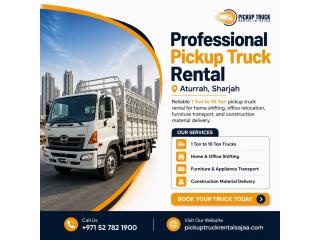???? Professional Pickup Truck Rental in Aturrah, Sharjah - Call Us Today! +971527821900