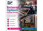 Restaurant Signboard Near Me | Custom Restaurant Sign Board Printing