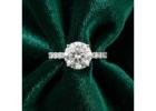 Round Diamond Solitaire Ring with Pavé Band – Limited Time Offer
