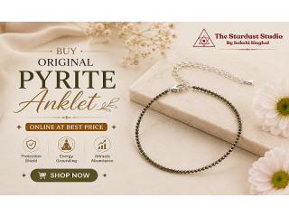 Buy Original Pyrite Anklet Online at Best Price | The Stardust Studio