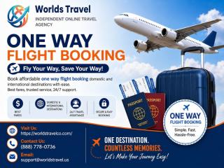One Way Flight Booking – Best Deals with Worlds Travel Co