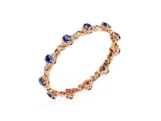 Blue Sapphire Diamond Bracelet | Yellow, White & Rose Gold | Yarra Jewels