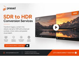 SDR to HDR & HD to 2K Conversion Services for Media Archives