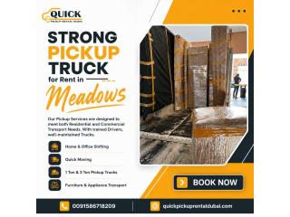 ???? Strong Pickup Truck for Rent in Meadows – Call: 00971586718209!