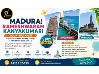 Madurai Rameshwaram Kanyakumari Tour Package|Presidential Holidays