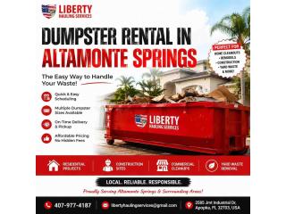 Clean Up Smarter with Dumpster Rental in Altamonte Springs, FL