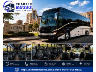 Book Group Transportation in Abilene Texas with Comfortable Charter Buses