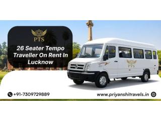 Book 26 Seater Luxury Tempo Traveller in Lucknow