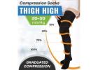 SNUG360 20-30 mmHg Thigh High Compression Stockings - Firm Full-Leg Support